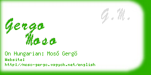 gergo moso business card