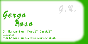 gergo moso business card
